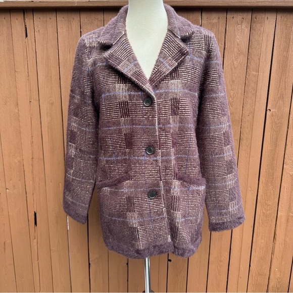 Cyrus | NWT Size Medium Stockholm Plaid Mink Jacket - Picture 14 of 16